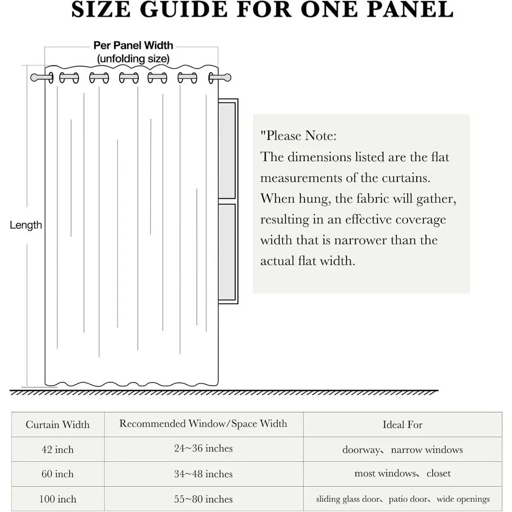 1 Curtain Panel 100 x 84